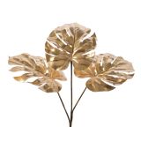 DEKORACIJA VEJA MONSTERA 70 CM ZLATA TRIJE LISTI