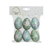 VELIKONOČNI PROGRAM DECORIS JAJČKA V PAPIRJU, 6/1 CVETLIČNI VZOREC