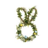 VELIKONOČNI PROGRAM DECORIS VENČEK ZAJČJA GLAVA Z JAJČKI IN SUH. CVETJEM