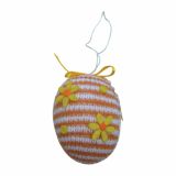 VELIKONOČNI PROGRAM GLOSSTYLE JAJČEK VISEČI 4.5X6 CM PLETENI RAZLIČNE BARVE