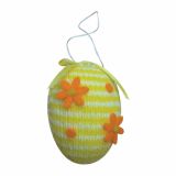 VELIKONOČNI PROGRAM GLOSSTYLE JAJČEK VISEČI 4.5X6 CM PLETENI RAZLIČNE BARVE