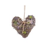 VELIKONOČNI PROGRAM GLOSSTYLE SRCE 22 CM VIJOLA VISEČE