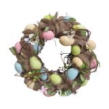 VELIKONOČNI PROGRAM GLOSSTYLE VENEC FI 35 CM Z JAJCI IN ROŽAMI