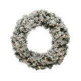 VENČEK DECORIS FI 35 CM, ZASNEŽEN Z LED 20L, IMPERIAL