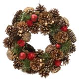 VENČEK DECORIS VRATNI FI 33 CM STORŽI, RJAV/RDEČ