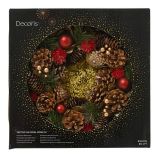 VENČEK DECORIS VRATNI FI 33 CM STORŽI, RJAV/RDEČ
