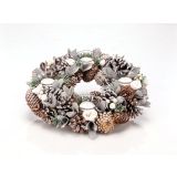 VENČEK GLOSSTYLE FI 34 CM SREBRNO BEL S KOZARČKI