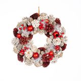 VENČEK GLOSSTYLE BELE IN RDEČE BARVE, L 34X34 CM