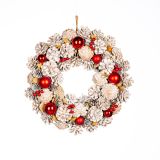 VENČEK GLOSSTYLE BELE IN RDEČE BARVE RDEČE BUNKE, 35X35 CM