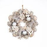 VENČEK GLOSSTYLE BELE IN SREBRNE BARVE, S 25X25 CM