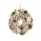 VENČEK GLOSSTYLE BELE IN ZELENE BARVE, S 25X25 CM