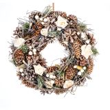 VRATNA DEKORACIJA GLOSSTYLE VENEC FI 26 CM VEJE IN ROŽE