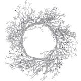 SREBRN DEKORATIVNI VENČEK 35 CM