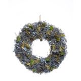 VENEC ZA VELIKO NOČ IZ NARAVNIH MATERIALOV V MODRI IN ZELENI BARVI