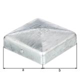 VEZNI ELEMENT ALBERTS KAPA ZA LESENE STEBRE 90X90MM VROČI CINK