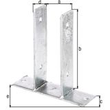 VEZNI ELEMENT ALBERTS NOSILEC ZA STEBER 71X200 U ZA VIJAČENJE V BETON