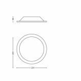 VGRADNA STROPNA SVETILKA PHILIPS CANOPUS 1X13W LED 59713/31/16 BELA