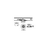 VGRADNA STROPNA SVETILKA PRISMA 1X10.5W LED, FI=100 MM BELA, OKR., IP44