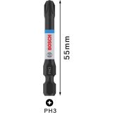 VIJAČNI NASTAVEK KRIŽNI BOSCH PRO PH3, 55 MM, 2 KOSOV