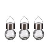 VRTNE LUČKE LUCA LIGHTING VISEČA STEKLENA KROGLA SOLARNA, BELA SVETLOBA