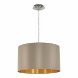 VISEČA SVETILKA-LESTENEC EGLO MASERLO 1X60W MAX.E27 31602 TAUPE/ZLATA