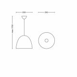 VISEČA SVETILKA-LESTENEC PHILIPS HEVER 1X42W E27 40617/57/16 TEMNO RDEČA