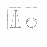 VISEČA SVETILKA-LESTENEC PHILIPS TARBERT 3X4.5W LED 37211/48/16 FI 515