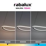 VISEČA SVETILKA-LESTENEC RABALUX RAB 72340 MALIRA