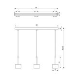 VISEČA SVETILKA MILAGRO ARENA BELA/ZLATA 3XGX53 MLP7755