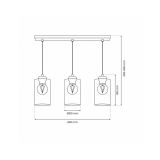 VISEČA SVETILKA MILAGRO CHIC 3XE27 MLP8384