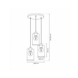 VISEČA SVETILKA MILAGRO CHIC 3XE27 MLP8385