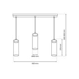 VISEČA SVETILKA MILAGRO CLARISSA 3XGX53 MLP8668