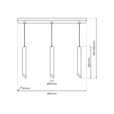 VISEČA SVETILKA MILAGRO CORTE 3XGU10 MLP8829