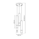 VISEČA SVETILKA MILAGRO JOKER BELA/ZLATA 3XGU10 MLP8917