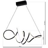 VISEČA SVETILKA MILAGRO LOCA ČRNA 56W LED ML5756