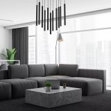 VISEČA SVETILKA MILAGRO MONZA ČRNA 11XG9 LED MLP8844