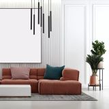 VISEČA SVETILKA MILAGRO MONZA ČRNA 7XG9 LED MLP8842