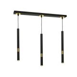 VISEČA SVETILKA MILAGRO MONZA ČRNA/ZLATA 3XG9 MLP6334