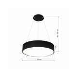 VISEČA SVETILKA MILAGRO OHIO ČRNA 24W LED ML6358