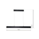 VISEČA SVETILKA MILAGRO PIERCE ČRNA 18W LED ML6473