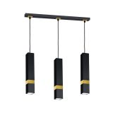 VISEČA SVETILKA MILAGRO VIDAR ČRNA/ZLATA 3XGU10 MLP6280