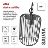 VISEČA VRTNA SVETILKA EMOS LED E27,IP44,MAX 15W PENDANT