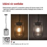 VISEČA VRTNA SVETILKA EMOS LED E27,IP44,MAX 15W PENDANT