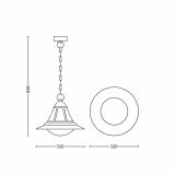 VISEČA VRTNA SVETILKA PHILIPS 15216/42/16 PROVENCE 1X23W E27 ČRNA