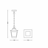 VISEČA VRTNA SVETILKA PHILIPS 15406/86/16 HEDGE 1X53W E27 RJA