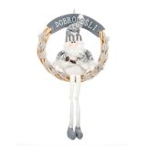 VRATNA DEKORACIJA GLOSSTYLE VISEČI VENEC FI 36 CM S S FIGURO PAR IN NAPISOM