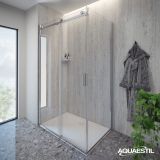 VRATA AQUAESTIL ARTEGO D 160 D SREBRNI PROFIL PROZORNO STEKLO