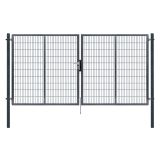 VRATA ZA OGRAJO DVOKRILNA 4.12X1.98M RAL7016 SUPER