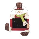 VRATNA DEKORACIJA GLOSSTYLE VISEČA FIGURA 28X5X32 CM S TABLICO BOŽIČEK/SNEŽAK