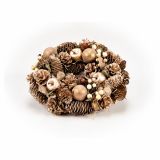 VRATNA DEKORACIJA GLOSSTYLE VRATNI VENEC ZLATI 25X25X8 CM